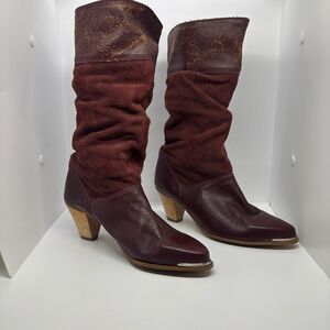 Vintage Dingo Women 7M Boots Rare Style 2" Heel Made In USA